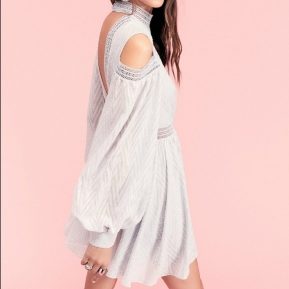 Free people Aslan Cold Shoulder Mini Dress size 2 - Picture 3 of 8